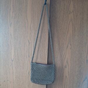 Lina Tan Woven Crossbody Bag